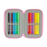 Tredobbelt Penalhus SuperKitties Pink Turkisbl 12,5 x 19,5 x 5,5 cm 37 Dele #4