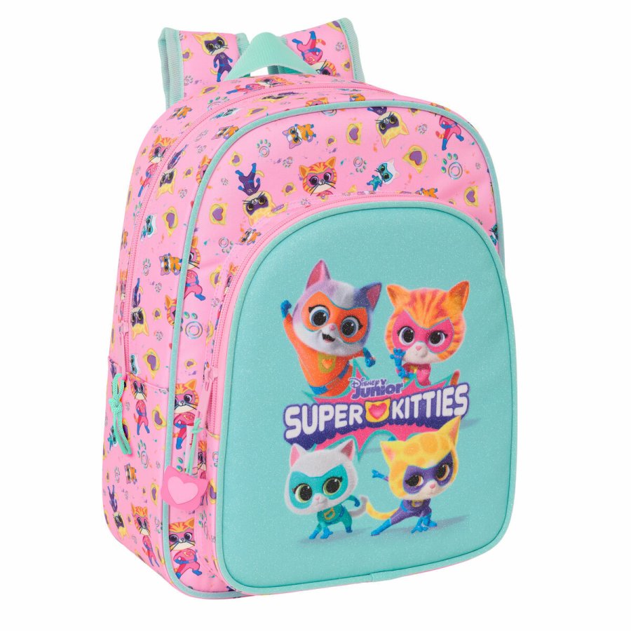 Skoletaske SuperKitties Pink Turkisbl 26 x 34 x 11 cm #1
