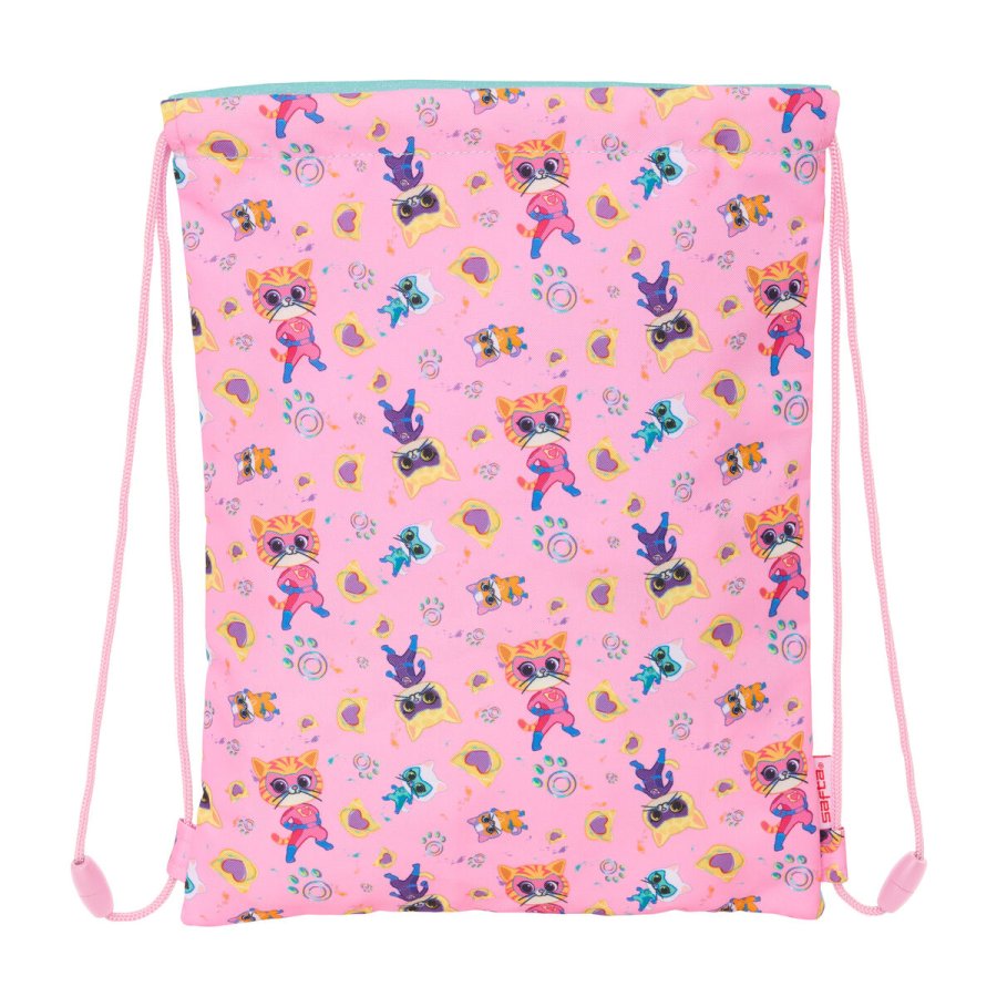 Rygsk med Snore SuperKitties Pink Turkisbl 26 x 34 x 1 cm #2