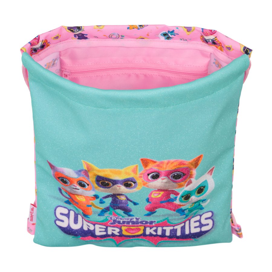 Rygsk med Snore SuperKitties Pink Turkisbl 26 x 34 x 1 cm #3