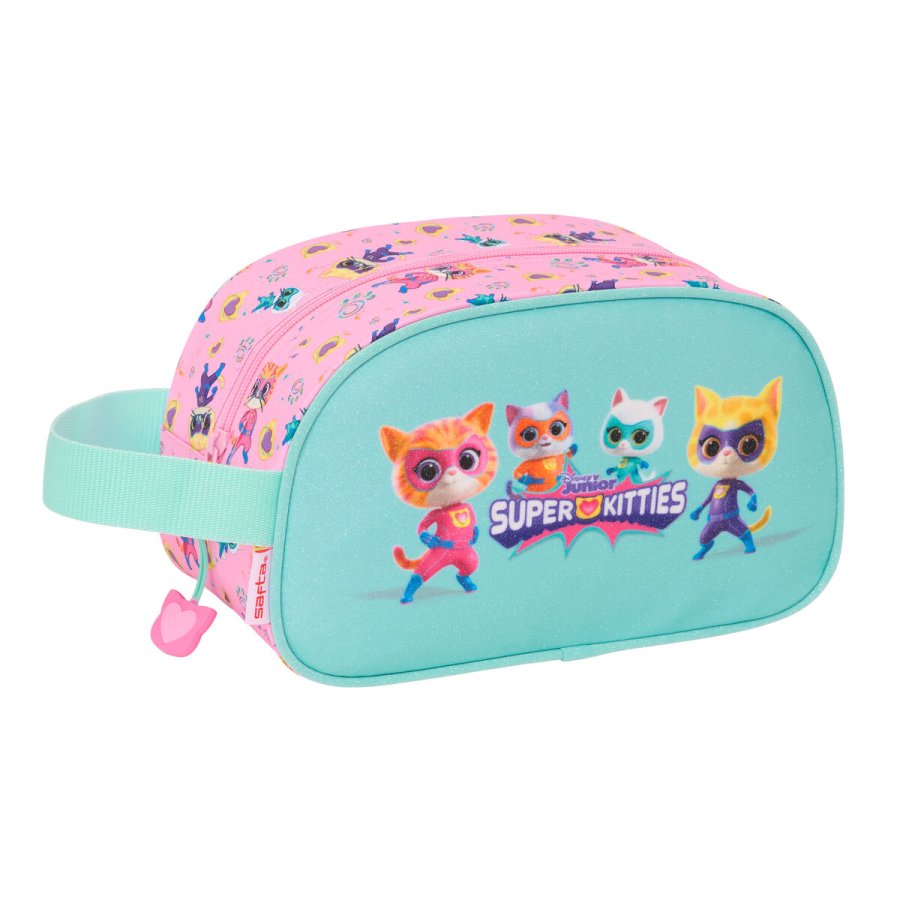 Rejsetoilettaske SuperKitties Pink Turkisbl 26 x 15 x 12 cm #1