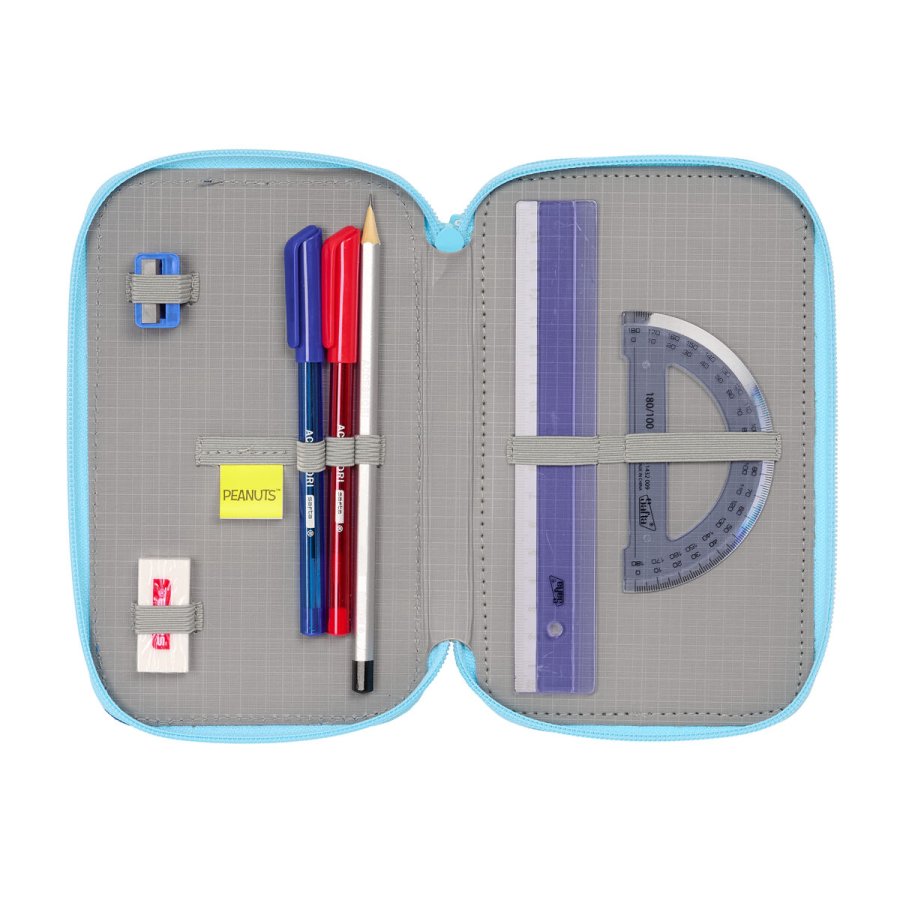 Penalhus med Tilbeh�r Snoopy Love Bl� 12,5 x 19,5 x 5,5 cm 37 Dele #3