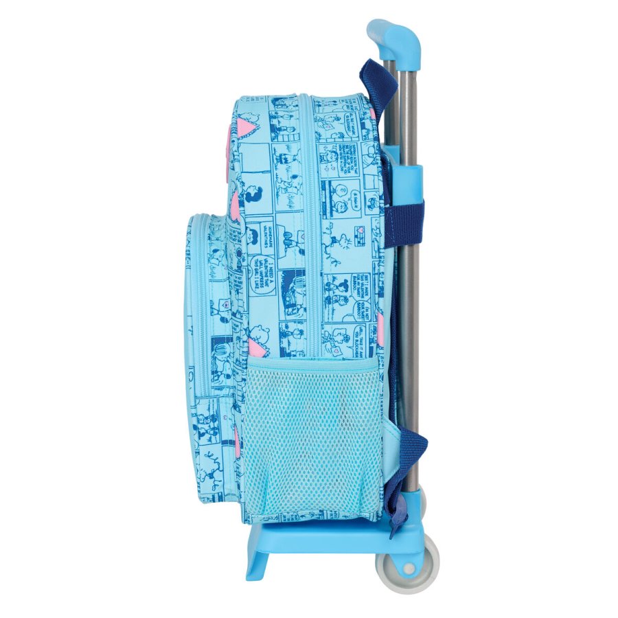 Skolerygsk med Hjul Snoopy Love Bl 26 x 11 x 67 cm 26 x 34 x 11 cm #3