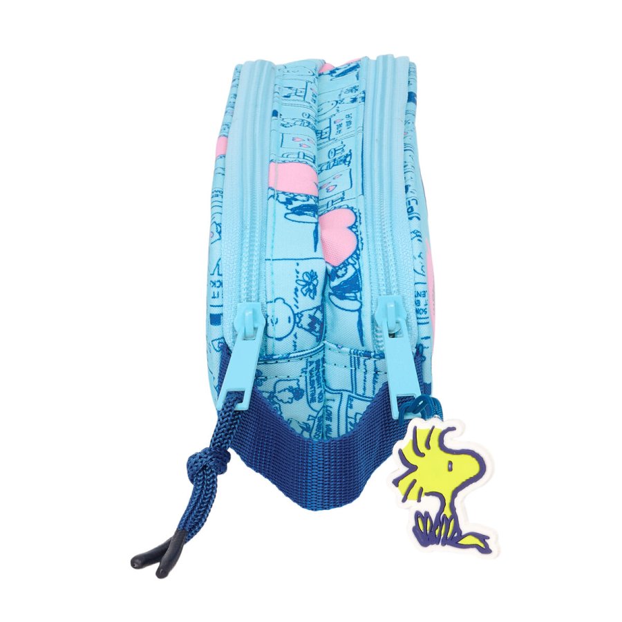 Dobbelt carry-all Snoopy Love Lysebl 21 x 8 x 6 cm #2