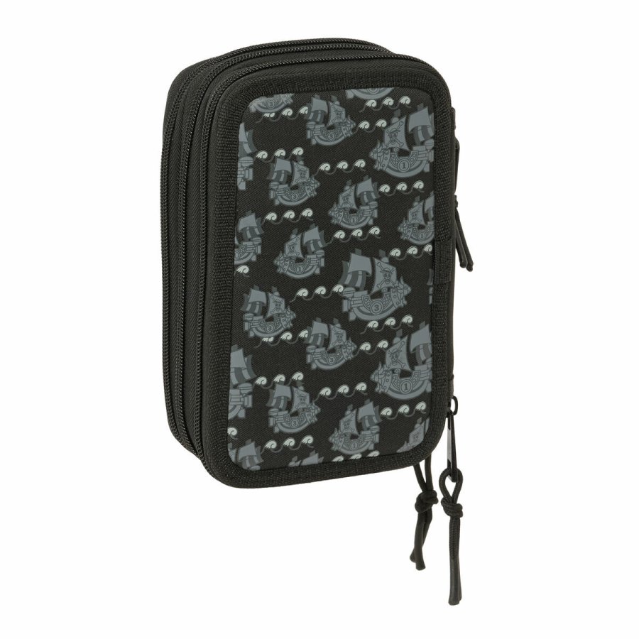 Tredobbelt Penalhus One Piece Pirates Sort 12,5 x 19,5 x 5,5 cm 37 Dele #3