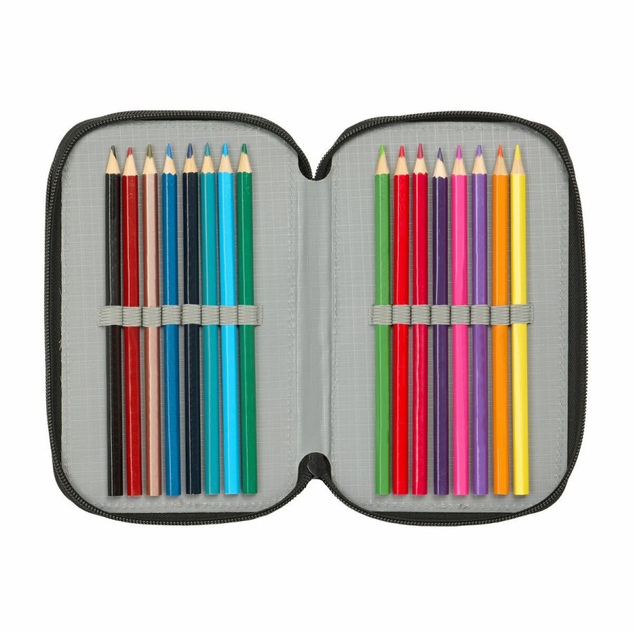 Tredobbelt Penalhus One Piece Pirates Sort 12,5 x 19,5 x 5,5 cm 37 Dele #5