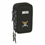 Tredobbelt Penalhus One Piece Pirates Sort 12,5 x 19,5 x 5,5 cm 37 Dele #1