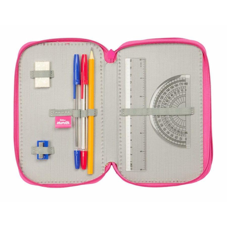 Tredobbelt Penalhus Minnie Mouse Pink 12,5 x 19,5 x 5,5 cm 37 Dele #4