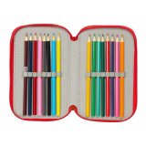 Tredobbelt Penalhus Mickey Mouse Rd 12,5 x 19,5 x 5,5 cm 37 Dele #5