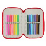 Tredobbelt Penalhus Mickey Mouse Rd 12,5 x 19,5 x 5,5 cm 37 Dele #6