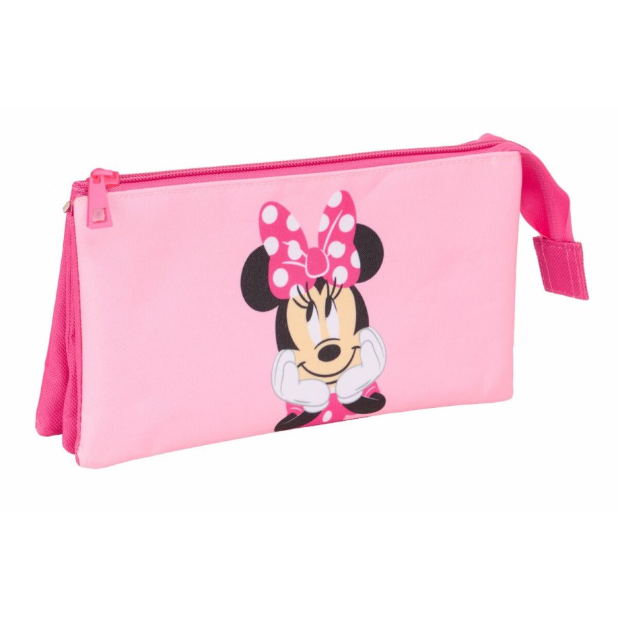 Tredobbelt bretaske Minnie Mouse Pink 22 x 12 x 3 cm #2