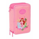Tredobbelt Penalhus Disney Princess Pink 12,5 x 19,5 x 5,5 cm 37 Dele #1