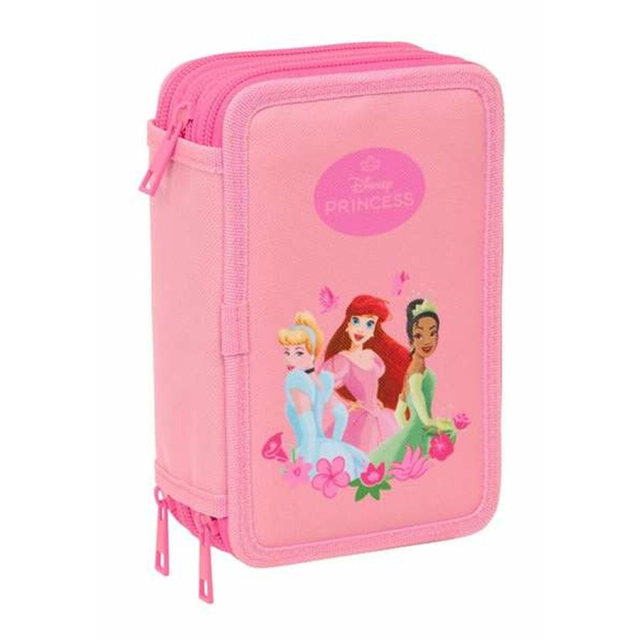 Tredobbelt Penalhus Disney Princess Pink 12,5 x 19,5 x 5,5 cm 37 Dele #1