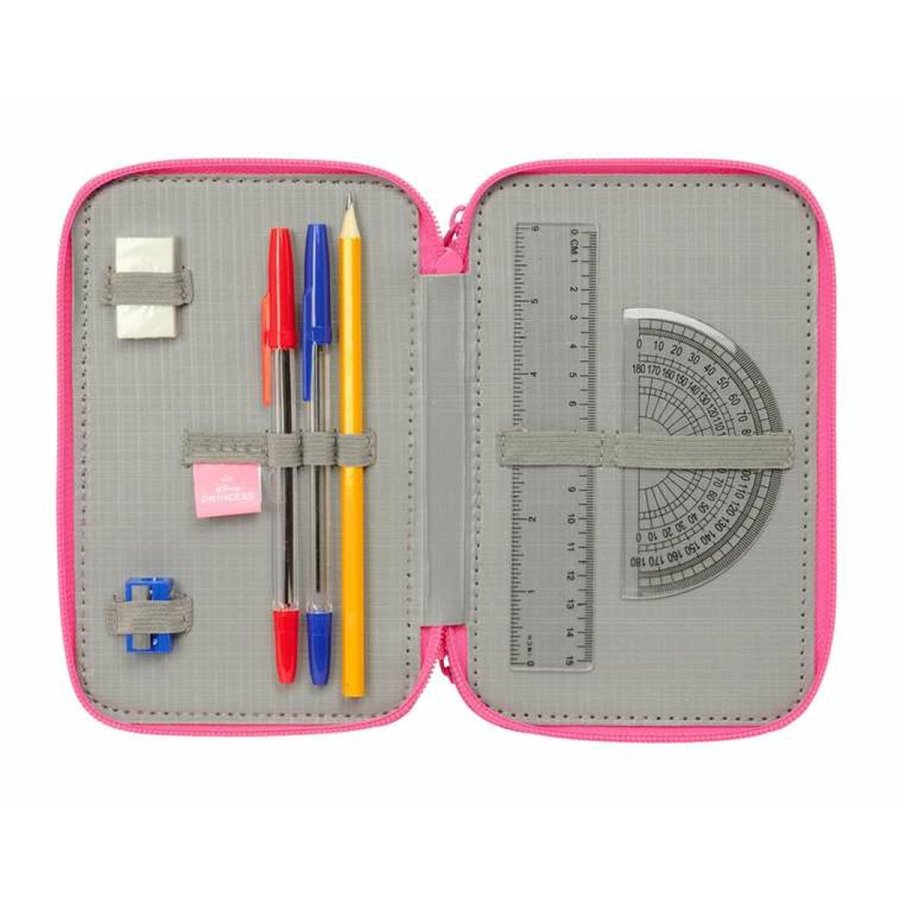 Tredobbelt Penalhus Disney Princess Pink 12,5 x 19,5 x 5,5 cm 37 Dele #7