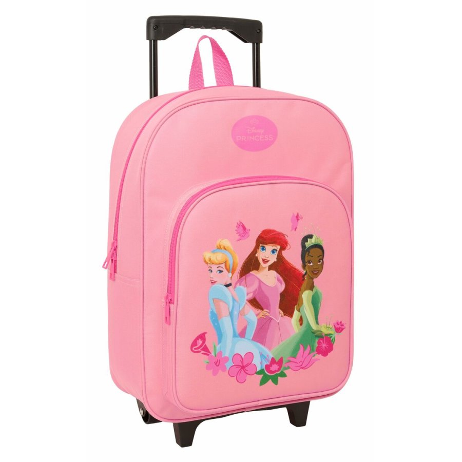 Skolerygsk med Hjul Disney Princess Pink 32 x 42 x 14 cm #4