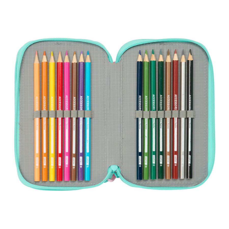 Tredobbelt Penalhus Safta Bunny 12,5 x 19,5 x 5,5 cm #5