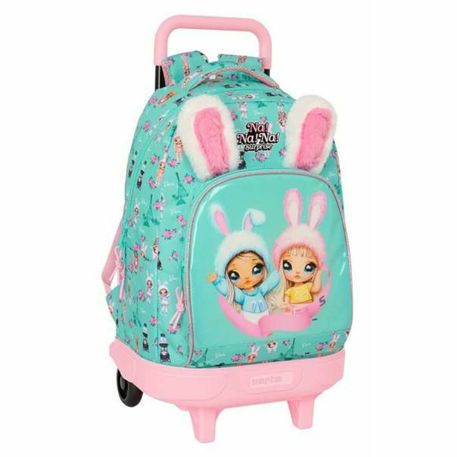 Skoletaske Na!Na!Na! Surprise Bunny Pink Turkisbl 33 x 45 x 22 cm #1