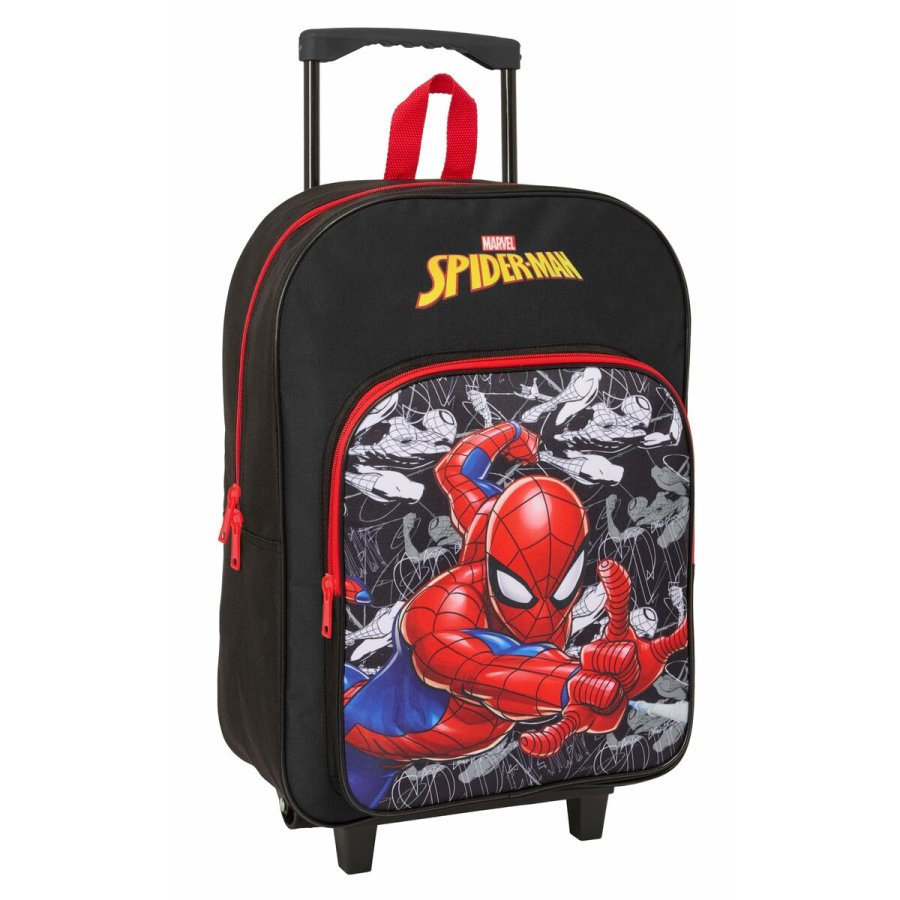 Skolerygsk med Hjul Spider-Man Sort Rd 32 x 42 x 14 cm #3