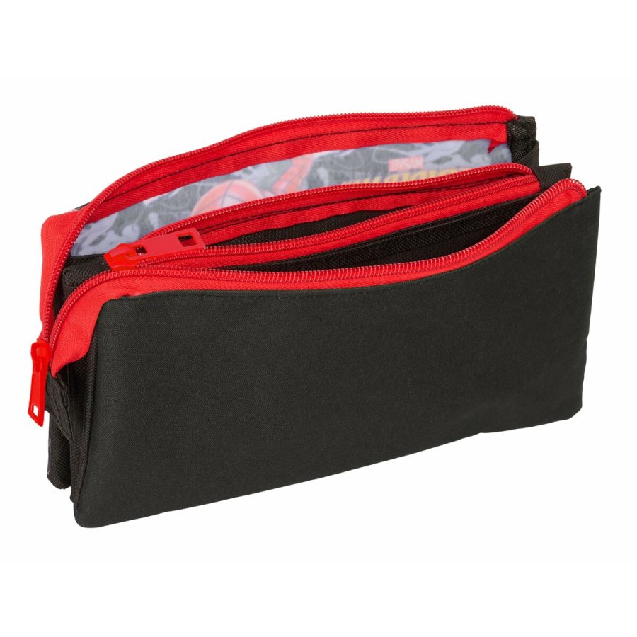 Tredobbelt bretaske Spider-Man Sort 22 x 12 x 3 cm #4