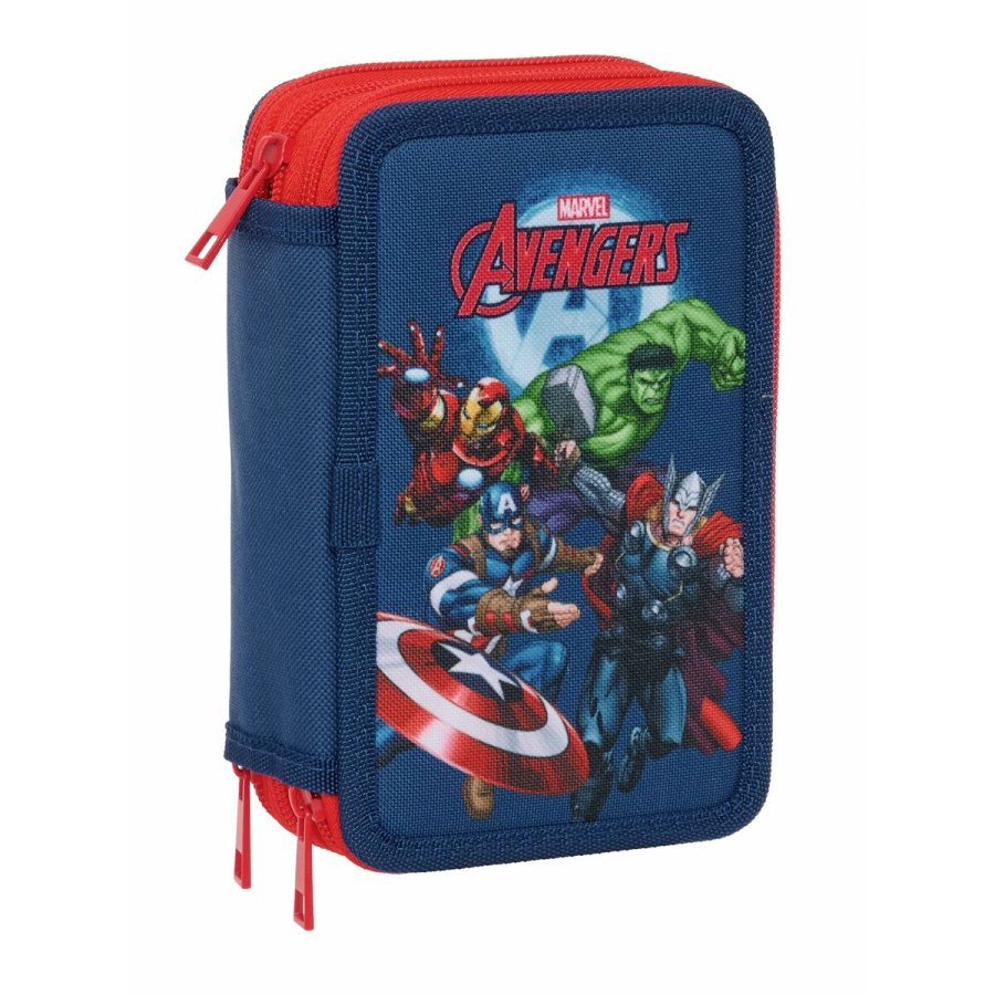 Tredobbelt Penalhus The Avengers Marinebl 12,5 x 19,5 x 5,5 cm 37 Dele #2