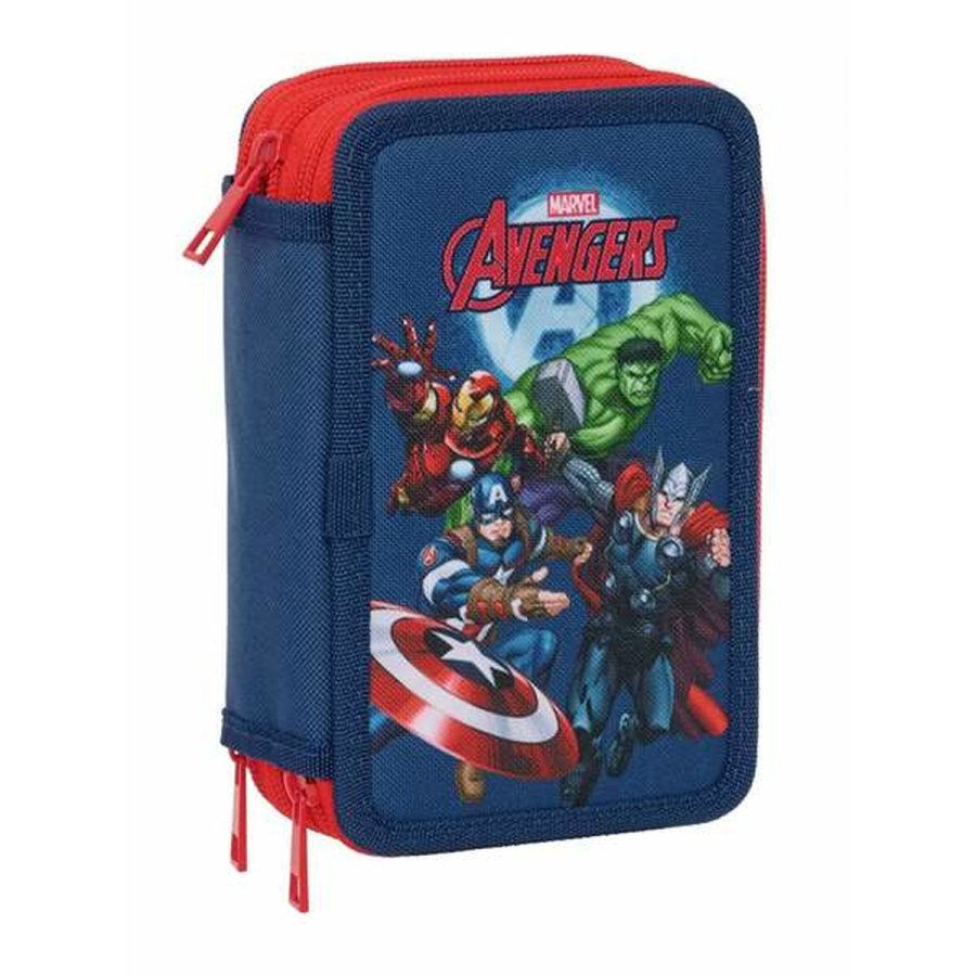 Tredobbelt Penalhus The Avengers Marinebl 12,5 x 19,5 x 5,5 cm 37 Dele #1