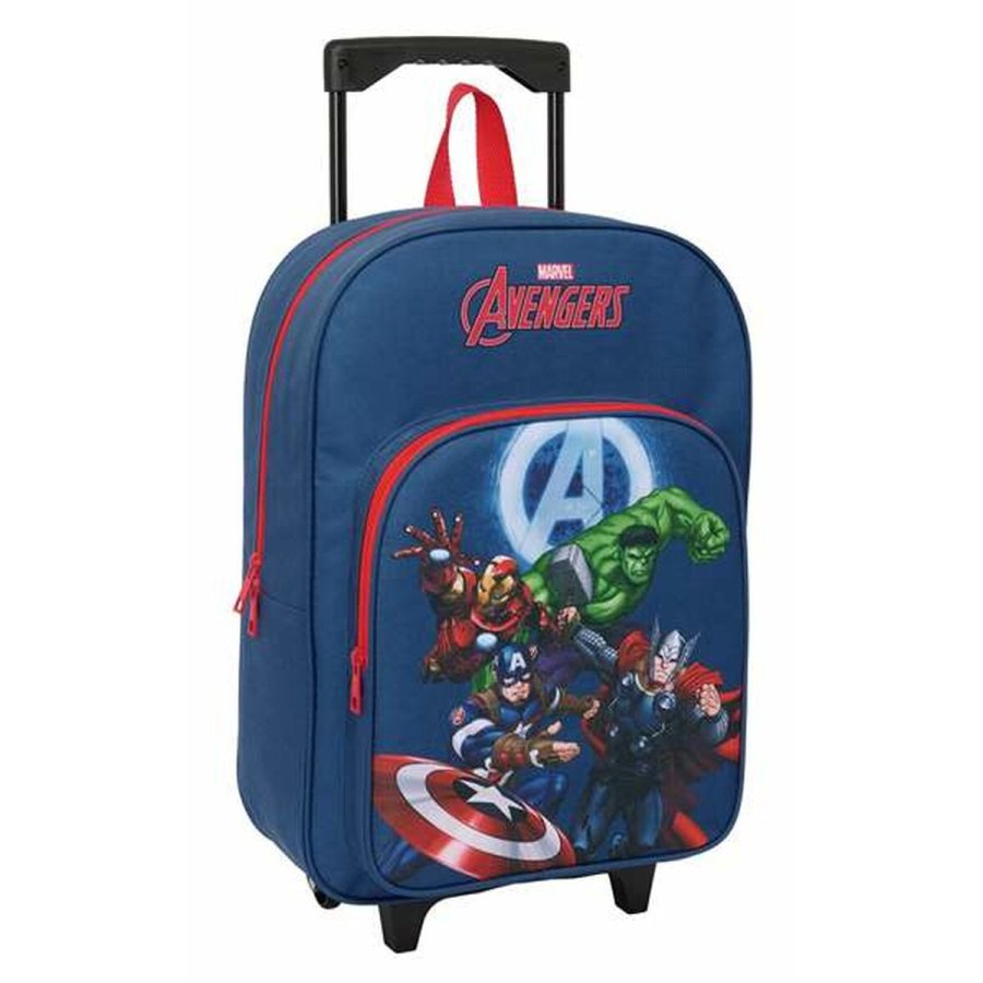 Skolerygsk med Hjul The Avengers Marinebl 32 x 42 x 14 cm #1