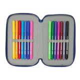 Tredobbelt Penalhus F.C. Barcelona Marinebl 12,5 x 19,5 x 5,5 cm 37 Dele #4