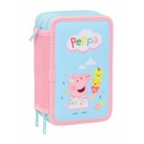 Tredobbelt Penalhus Peppa Pig Bl 12,5 x 19,5 x 5,5 cm 37 Dele #2