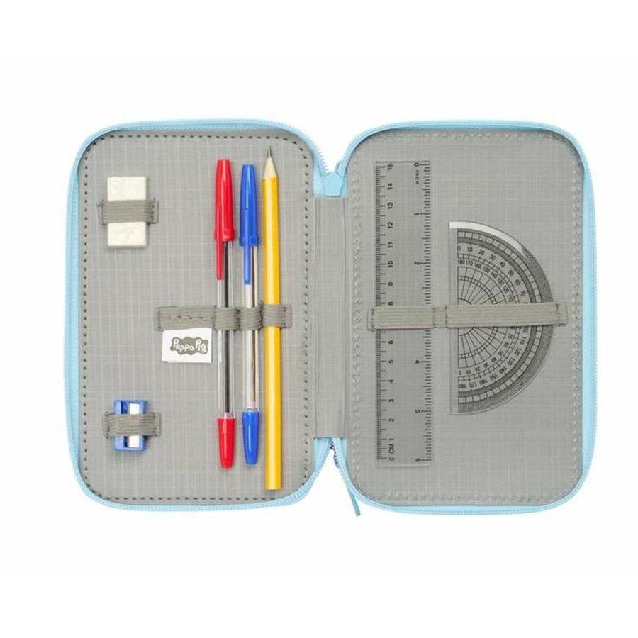 Tredobbelt Penalhus Peppa Pig Bl 12,5 x 19,5 x 5,5 cm 37 Dele #7