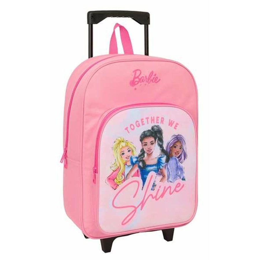 Skolerygsk med Hjul Barbie Pink 32 x 42 x 14 cm #1