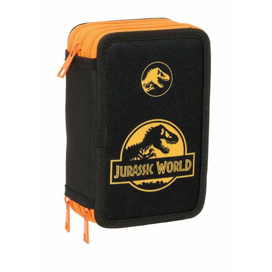 Tredobbelt Penalhus Jurassic World Sort 12,5 x 19,5 x 5,5 cm 37 Dele #1