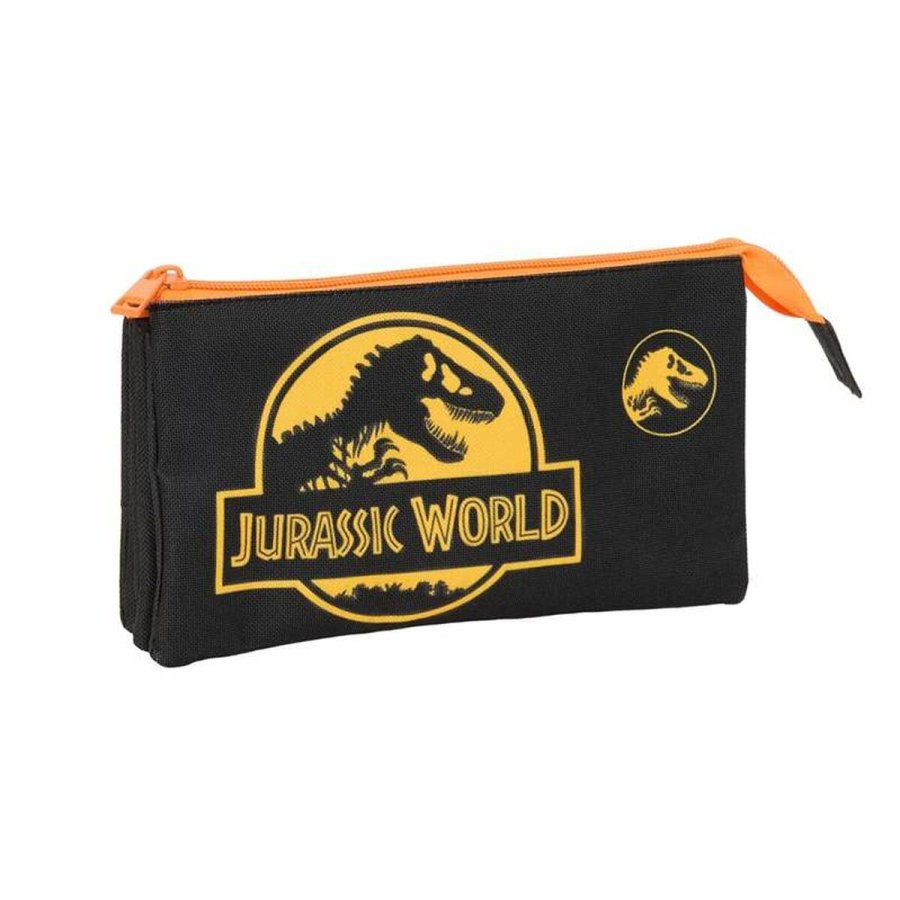 Tredobbelt bretaske Jurassic World Sort 22 x 12 x 3 cm #1