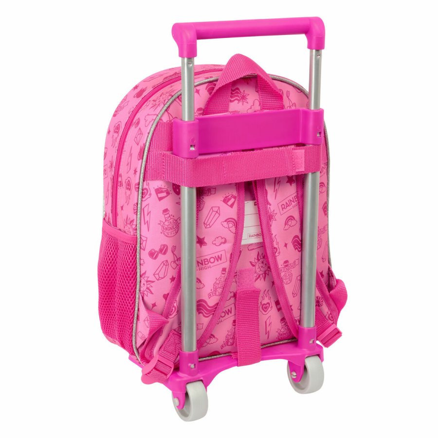 Skolerygsk med Hjul Rainbow High Shine Multifarvet 28 x 34 x 10 cm #2