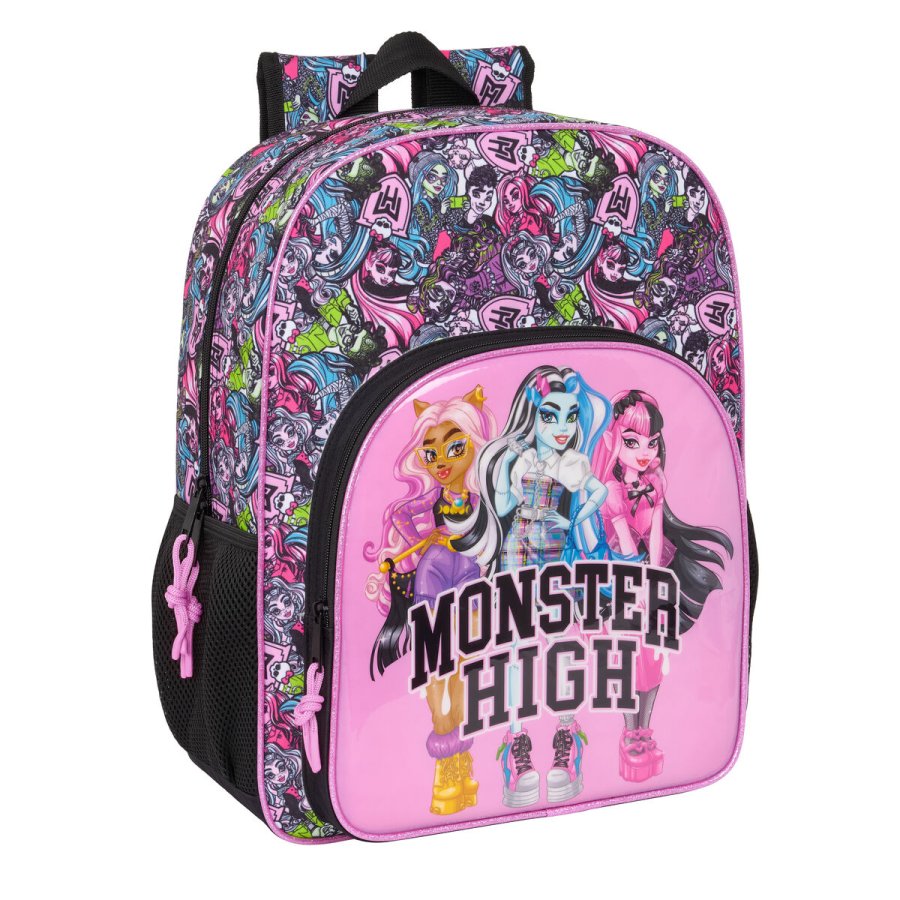 Skoletaske Monster High Drama Multifarvet 33 x 42 x 14 cm #1