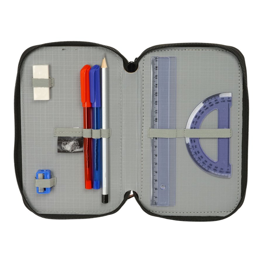 Tredobbelt Penalhus Naruto Sort 12,5 x 19,5 x 5,5 cm 37 Dele #5