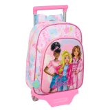 Skolerygsk med Hjul Barbie Painterly Pink Himmelbl 26 x 11 x 67 cm 26 x 34 x 11 cm #1