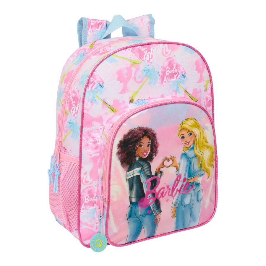 Skoletaske Barbie Painterly Pink Himmelbl 32 x 38 x 12 cm #1