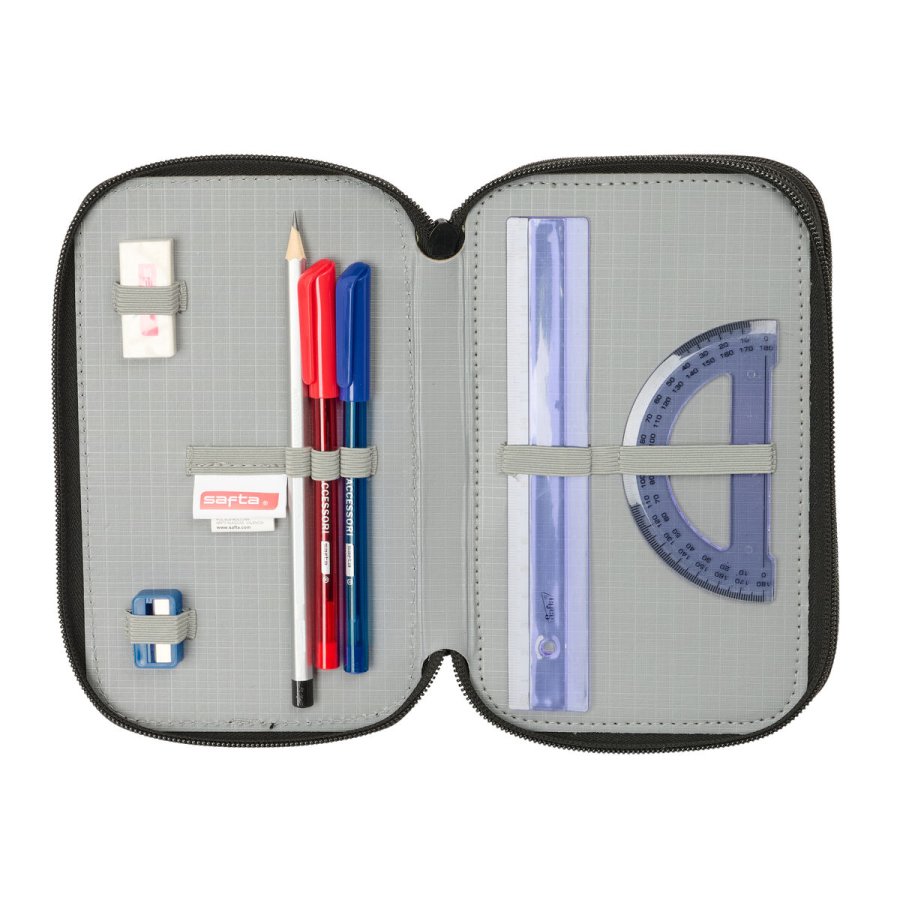 Tredobbelt Penalhus Safta Urban style Bl� Gr� 12,5 x 19,5 x 5,5 cm 37 Dele #4