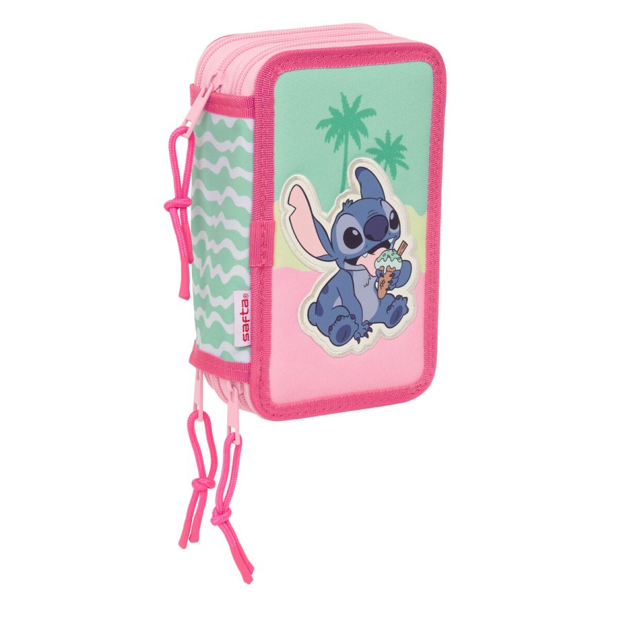 Tredobbelt Penalhus Lilo & Stitch Ice cream Pink 12,5 x 19,5 x 5,5 cm 37 Dele #1