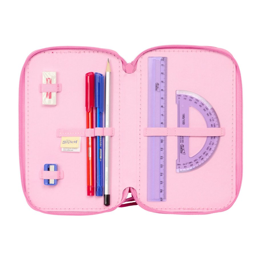 Tredobbelt Penalhus Lilo & Stitch Chill Pink Mint 12,5 x 19,5 x 5,5 cm 37 Dele #2