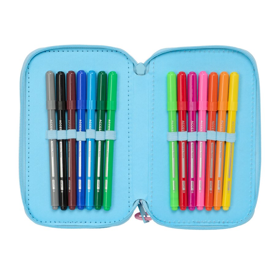 Tredobbelt Penalhus Lilo & Stitch Happy Himmelbl 12,5 x 19,5 x 5,5 cm 37 Dele #6