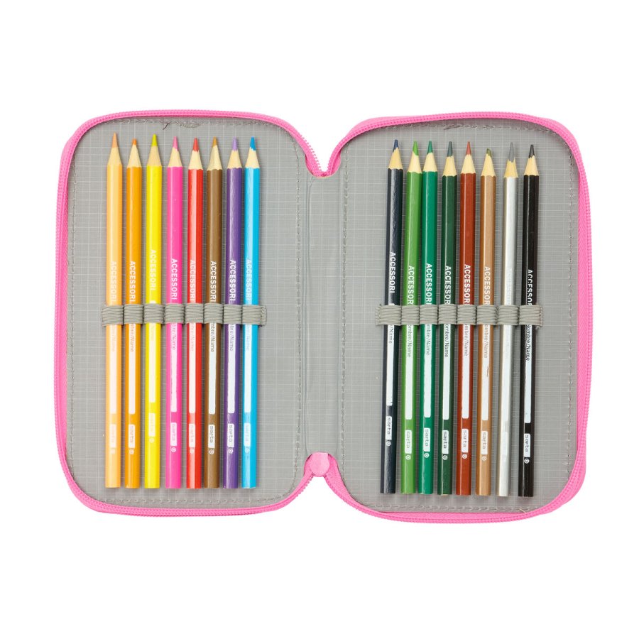 Tredobbelt Penalhus Gabby's Dollhouse Confetti Pink Turkisbl 12,5 x 19,5 x 5,5 cm 37 Dele #2