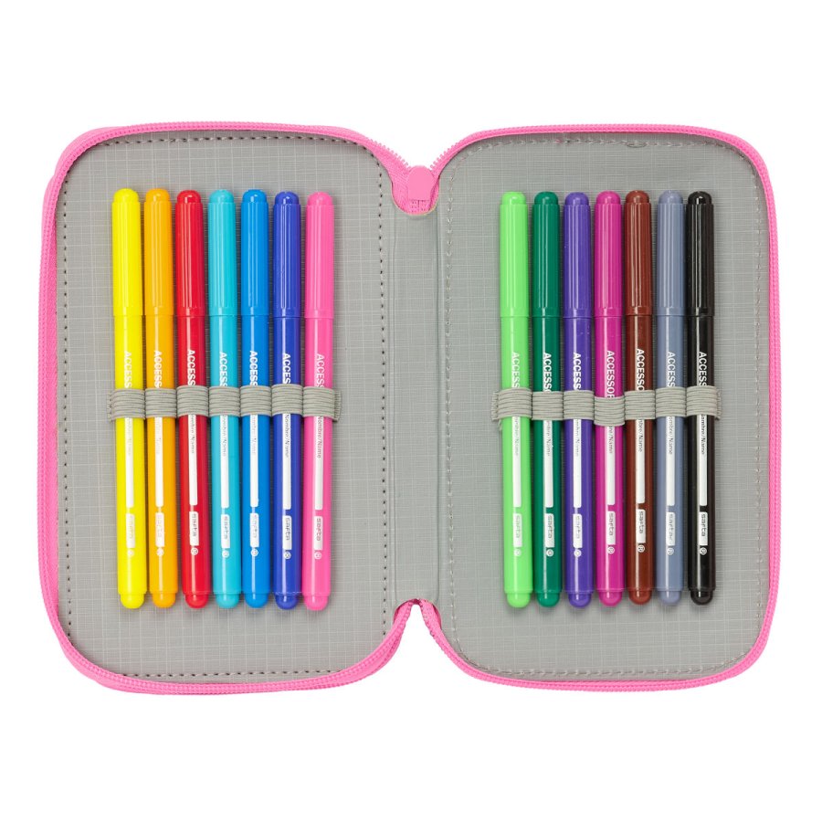 Tredobbelt Penalhus Gabby's Dollhouse Confetti Pink Turkisbl 12,5 x 19,5 x 5,5 cm 37 Dele #5