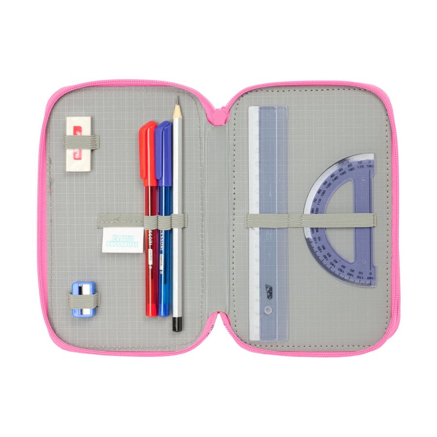 Tredobbelt Penalhus Gabby's Dollhouse Confetti Pink Turkisbl 12,5 x 19,5 x 5,5 cm 37 Dele #6