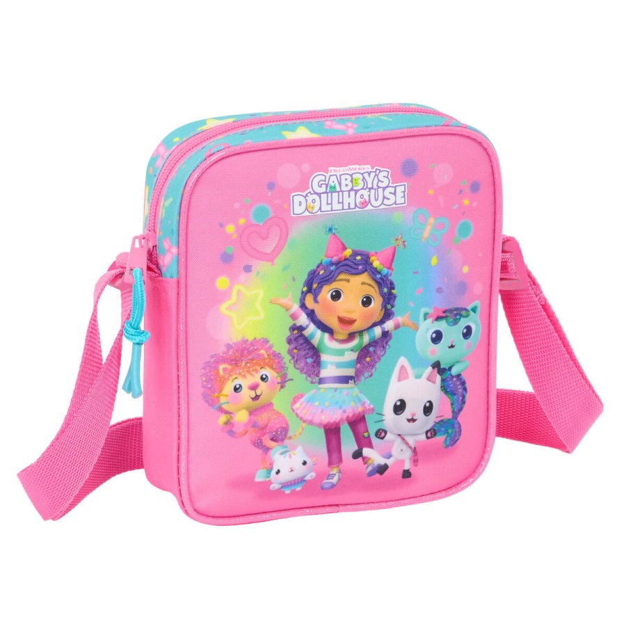 Skuldertaske Gabby's Dollhouse Confetti Pink Turkisbl� 16 x 18 x 4 cm #1