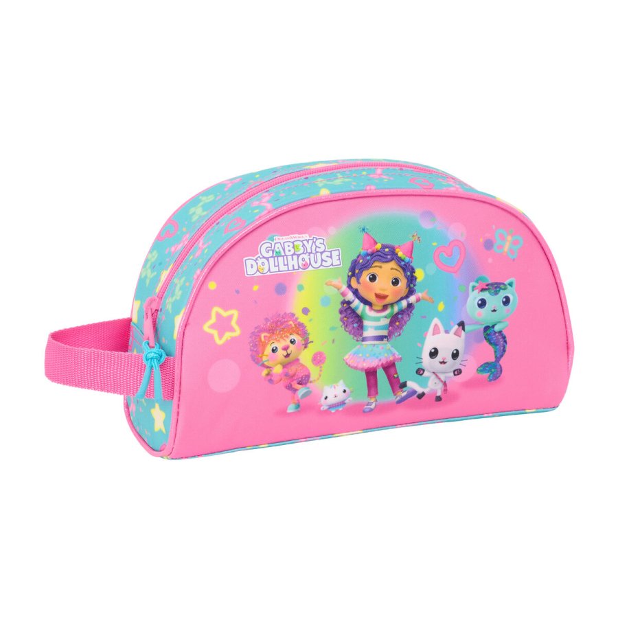 Rejsetoilettaske Gabby's Dollhouse Confetti Pink Turkisbl 26 x 16 x 9 cm #1