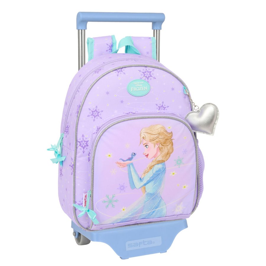 Skolerygsk med Hjul Frozen Spirit Syren 28 x 34 x 10 cm #1