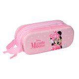 Dobbelt carry-all Minnie Mouse Pink 21 x 8 x 6 cm 3D #1
