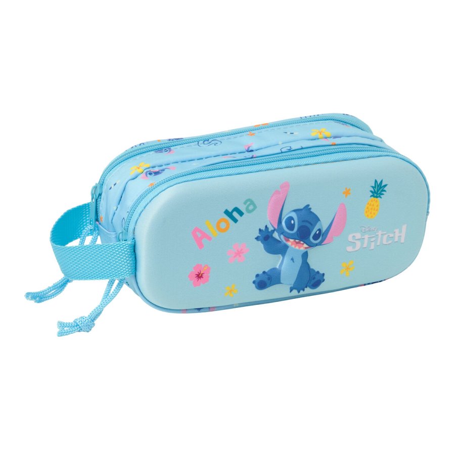 Dobbelt carry-all Lilo & Stitch Lysebl 21 x 8 x 6 cm 3D #1