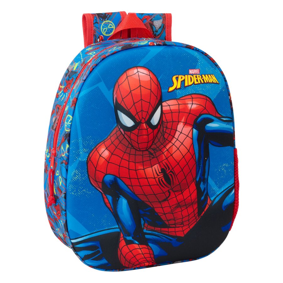 Brnetaske Spider-Man Rd Marinebl 27 x 33 x 10 cm 3D #1